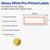 image:imageAvery Printable Rectangle Labels Sure Feed Technology Blue Border Gold Dots Design 1 x 258 Glossy White Permanent Adhesive LaserInkjet 160 Total Great for AddressingPink  Gold Scallop Frame W Bow
