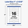image:imageAvery Printable Rectangle Labels Sure Feed Technology Blue Border Gold Dots Design 1 x 258 Glossy White Permanent Adhesive LaserInkjet 160 Total Great for AddressingMint Border W Gold Bow
