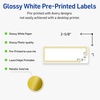 image:imageAvery Printable Rectangle Labels Sure Feed Technology Blue Border Gold Dots Design 1 x 258 Glossy White Permanent Adhesive LaserInkjet 160 Total Great for AddressingDouble Gold Border With Florals