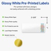 image:imageAvery Printable Rectangle Labels Sure Feed Technology Blue Border Gold Dots Design 1 x 258 Glossy White Permanent Adhesive LaserInkjet 160 Total Great for AddressingWatercolors With Gold Ginkgo Leaves