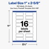 image:imageAvery Printable Rectangle Labels Sure Feed Technology Blue Border Gold Dots Design 1 x 258 Glossy White Permanent Adhesive LaserInkjet 160 Total Great for AddressingMint Border W Gold Bow