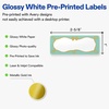 image:imageAvery Printable Rectangle Labels Sure Feed Technology Blue Border Gold Dots Design 1 x 258 Glossy White Permanent Adhesive LaserInkjet 160 Total Great for AddressingMint Border W Gold Bow