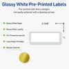 image:imageAvery Printable Rectangle Labels Sure Feed Technology Blue Border Gold Dots Design 1 x 258 Glossy White Permanent Adhesive LaserInkjet 160 Total Great for AddressingBlue Border With Gold Dots