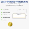 image:imageAvery Printable Rectangle Labels Sure Feed Technology Blue Border Gold Dots Design 1 x 258 Glossy White Permanent Adhesive LaserInkjet 160 Total Great for AddressingGold  Navy Border With Florals