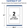 image:imageAvery Printable Rectangle Postcards Gold MultiLined Border 4 x 6 Matte White LaserInkjet 20ct Great for PostcardsDipped Gold Edge
