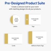 image:imageAvery Printable Rectangle Postcards Gold MultiLined Border 4 x 6 Matte White LaserInkjet 20ct Great for PostcardsDipped Gold Edge