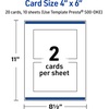 image:imageAvery Printable Rectangle Postcards Gold MultiLined Border 4 x 6 Matte White LaserInkjet 20ct Great for PostcardsDouble Dipped Gold Edge
