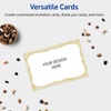 image:imageAvery Printable Rectangle Postcards Gold MultiLined Border 4 x 6 Matte White LaserInkjet 20ct Great for PostcardsFlourished Metallic Gold Florals