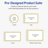image:imageAvery Printable Rectangle Postcards Gold MultiLined Border 4 x 6 Matte White LaserInkjet 20ct Great for PostcardsGold Beads