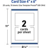 image:imageAvery Printable Rectangle Postcards Gold MultiLined Border 4 x 6 Matte White LaserInkjet 20ct Great for PostcardsGold Dots Edge
