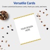image:imageAvery Printable Rectangle Postcards Gold MultiLined Border 4 x 6 Matte White LaserInkjet 20ct Great for PostcardsGold Dots Edge