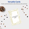 image:imageAvery Printable Rectangle Postcards Gold MultiLined Border 4 x 6 Matte White LaserInkjet 20ct Great for PostcardsGold Monstera Leaves