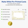 image:imageAvery Printable Rectangle Postcards Gold MultiLined Border 4 x 6 Matte White LaserInkjet 20ct Great for PostcardsGold Monstera Leaves