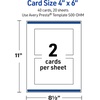 image:imageAvery Printable Rectangle Postcards Gold MultiLined Border 4 x 6 Matte White LaserInkjet 20ct Great for PostcardsMultiLined Gold Border