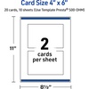 image:imageAvery Printable Rectangle Postcards Gold MultiLined Border 4 x 6 Matte White LaserInkjet 20ct Great for PostcardsMultiLined Gold Border