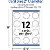 image:imageAvery Printable Round Cards Sure Feed Technology 2 Diameter Matte White with Blue Border Gold Dots Design Laser amp Inkjet Compatible 120 Total Great for Branding Weddings and MoreColor Block with Metallic Gold Veins