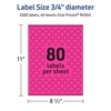 image:imageAvery Printable Round Labels Sure Feed Technology 34 Diameter Neon Magenta Labels PrinttoTheEdge LaserInkjet 3200 Total Great for Price Stickers and Mailing Seals3 200 labels