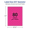 image:imageAvery Printable Round Labels Sure Feed Technology 34 Diameter Neon Magenta Labels PrinttoTheEdge LaserInkjet 3200 Total Great for Price Stickers and Mailing Seals1 600 labels