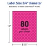 image:imageAvery Printable Round Labels Sure Feed Technology 34 Diameter Neon Magenta Labels PrinttoTheEdge LaserInkjet 3200 Total Great for Price Stickers and Mailing Seals800 labels