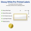 image:imageAvery Printable Shipping Labels 2 x 4 Glossy White Labels with Gold Beads Design Permanent Adhesive Laser amp Inkjet Compatible 100 Total Great for Shipping Branding and WeddingsMultilined Gold Border