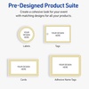 image:imageAvery Printable Shipping Labels 2 x 4 Glossy White Labels with Gold Beads Design Permanent Adhesive Laser amp Inkjet Compatible 100 Total Great for Shipping Branding and WeddingsMultilined Gold Border