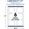 image:imageAvery Printable Square Labels Double Black Border 3 x 3 Matte White Square Labels Permanent LaserInkjet 60ct Great for Product MerchandisingBlack  White Polka Dots