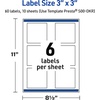 image:imageAvery Printable Square Labels Double Black Border 3 x 3 Matte White Square Labels Permanent LaserInkjet 60ct Great for Product MerchandisingBlack  White Polka Dots