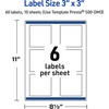 image:imageAvery Printable Square Labels Double Black Border 3 x 3 Matte White Square Labels Permanent LaserInkjet 60ct Great for Product MerchandisingDouble Black Border