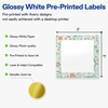image:imageAvery Printable Square Labels Gold Dots Green Florals 3 x 3 Glossy White Square Labels Permanent LaserInkjet 60ct Great for Product MerchandisingMint  Gold Floral Frame