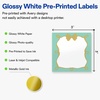 image:imageAvery Printable Square Labels Gold Dots Green Florals 3 x 3 Glossy White Square Labels Permanent LaserInkjet 60ct Great for Product MerchandisingMint Border W Gold Bow
