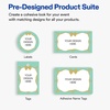 image:imageAvery Printable Square Labels Gold Dots Green Florals 3 x 3 Glossy White Square Labels Permanent LaserInkjet 60ct Great for Product MerchandisingMint Border W Gold Bow