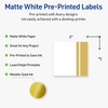 image:imageAvery Printable Square Labels Gold Edge Dots 2 x 2 Matte White Square Labels Permanent LaserInkjet 120ct Great for Product MerchandisingDouble Dipped Gold Edge