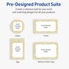 image:imageAvery Printable Square Labels Gold Edge Dots 2 x 2 Matte White Square Labels Permanent LaserInkjet 120ct Great for Product MerchandisingFlourished Metallic Gold Florals