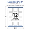 image:imageAvery Printable Square Labels Gold Edge Dots 2 x 2 Matte White Square Labels Permanent LaserInkjet 120ct Great for Product MerchandisingFlourished Metallic Gold Florals
