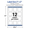 image:imageAvery Printable Square Labels Gold Edge Dots 2 x 2 Matte White Square Labels Permanent LaserInkjet 120ct Great for Product MerchandisingGold Blush