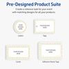 image:imageAvery Printable Square Labels Gold Edge Dots 2 x 2 Matte White Square Labels Permanent LaserInkjet 120ct Great for Product MerchandisingGold Border With Gold Dots