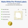 image:imageAvery Printable Square Labels Gold Edge Dots 2 x 2 Matte White Square Labels Permanent LaserInkjet 120ct Great for Product MerchandisingGold Monstera Leaves