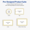 image:imageAvery Printable Square Labels Gold Edge Dots 2 x 2 Matte White Square Labels Permanent LaserInkjet 120ct Great for Product MerchandisingMultilined Gold Border