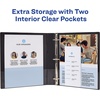 image:imageAvery Showcase Standard View 3 Ring Binder 1 Slant Rings 250Sheet Capacity 14 Inch Wide Spine 1 Black Binder Ideal for Lightweight Organization and Occasional Referencing 196001