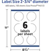 image:imageAvery TrueBlock Matte White Round Labels Sure Feed Technology 275 Diameter 60 Matte White Labels PrinttoTheEdge LaserInkjet Printable Great for Packaging and Product Merchandising600 labels