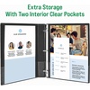 image:imageOffice Essentials Economy View 3 Ring Binders 05 Round Rings 07 Spine 100Sheet Capacity Black Binders 12Pack of 034230