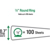 image:imageOffice Essentials Economy View 3 Ring Binders 05 Round Rings 07 Spine 100Sheet Capacity Black Binders 12Pack of 034230