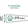image:imageOffice Essentials Economy View 3 Ring Binders 15 Round Rings 21 Spine 275Sheet Capacity White Binders 12Pack of 03426