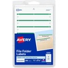 image:imageAvery File Folder Labels on 4 x 6 Sheets Easy Peel WhiteGreen Print or Write 23 x 3716 252 Labels 5203One Size