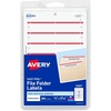 image:imageAvery File Folder Labels on 4 x 6 Sheets Easy Peel WhiteRed Print amp Handwrite 23 x 3716 252 Labels 5201252 Count Pack of 1
