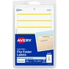 image:imageAvery File Folder Labels on 4 x 6 Sheets Easy Peel WhiteYellow Print or Write 23 x 3716 252 Labels 5209252 Count Pack of 1