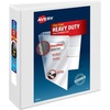 image:imageAvery HeavyDuty View 3 Ring Binder 15 One Touch Slant Rings Holds 85 x 11 Paper 1 White Binder 054043