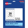 image:imageAvery Matte White Round Labels Sure Feed Technology 15 Diameter 500 Matte White Printable Labels500 Labels