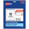 image:imageAvery Outdoor Waterproof Rectangle Labels with Sure Feed Technology 15 x 375 White Film PrinttotheEdge Compatible with Laser Printers 500 Labels Total250 labels