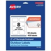 image:imageAvery Outdoor Waterproof Rectangle Scalloped Labels with Sure Feed Technology 2 x 3 White Film PrinttotheEdge Compatible with Laser Printers 80 Labels Total400 labels